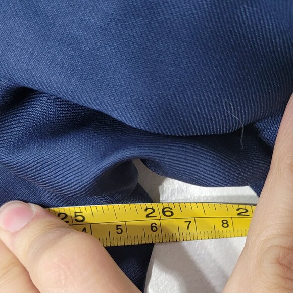 Orvieto Vintage Men's Navy Blue 100% Wool Lapel Collar Two Button Blazer Sz 48R - Picture 8 of 12